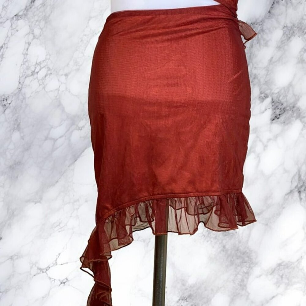 MORE TO COME Payton Ruffle Dress - Rust - Picture 10 of 10